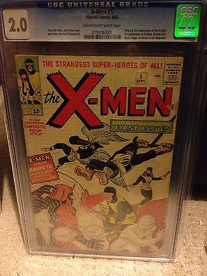 XMen 1 CGC 20 CROW Pages  First Appearance 1963 Cyclops Iceman Jean Grey 