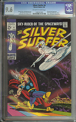 SIVER SURFER 4 CGC 96 OWWH PAGES  THOR VS SILVER SURFER CLASSIC COVER