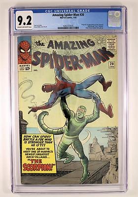 1965 Marvel The Amazing SpiderMan 20 Scorpion Silver Age Comic CGC Graded 92