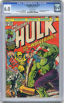 1974 Incredible Hulk 181 CGC 60 1st Wolverine
