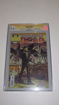 The Walking Dead 1 CGC 96 SS Signed Tony Moore Slab has 3 cracks Book Is OK  