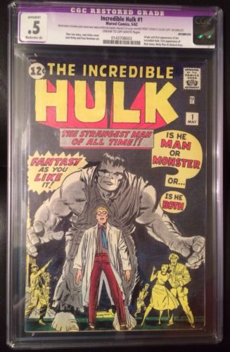 Incredible Hulk 1 CGC 5 1st Appearance Of Hulk 