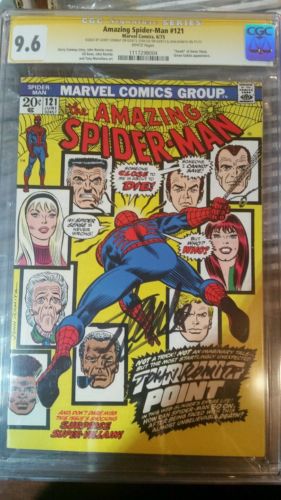 Amazing Spider Man 121 CGC 96 SS Stan Lee Romita Sr white pgs  