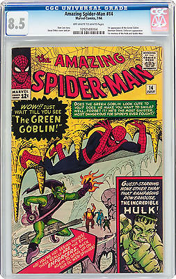 AMAZING SPIDERMAN 14 764 CGC 85 OWWHITE  1st GREEN GOBLIN