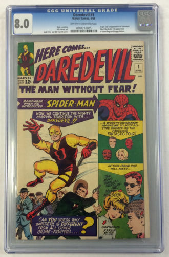 CGC 80 DAREDEVIL 1 1ST APPEARANCE SILVER AGE MARVEL COMIC BOOK KIRBY COVER