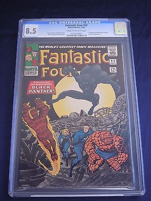 MARVEL COMICS FANTASTIC FOUR 52 1966 CGC 85 1st BLACK PANTHER HOT BOOK MOVIE