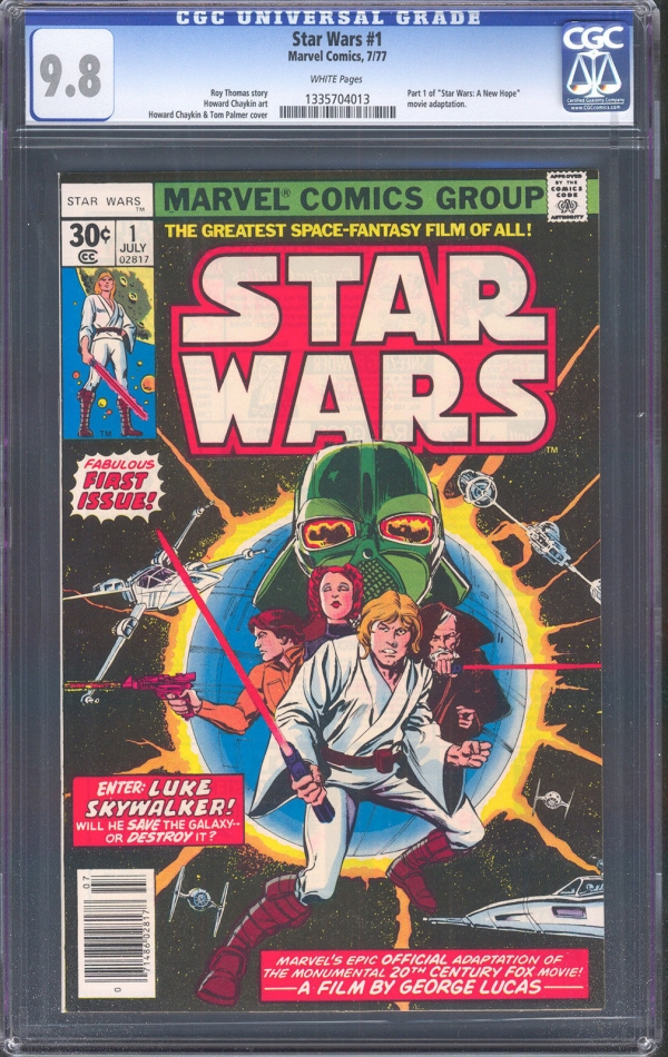STAR WARS 1 1977 MARVEL CGC GRADED NMMT 98 WHITE PAGES 1ST PRINTING