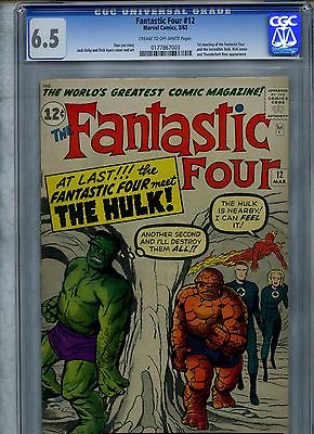 FANTASTIC FOUR 12 CGC 65 1st Meeting of The Hulk  The FF 031963 Classic
