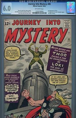 JOURNEY INTO MYSTERY 85  CGC 60   1ST LOKI AND ODIN  ORIGINAL OWNER  1962