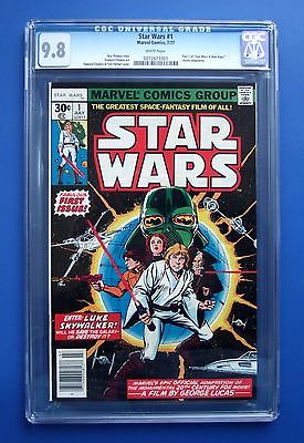 STAR WARS 1 CGC 98 WHITE PAGES 1977 FIRST PRINTING  HOT BOOK FORCE AWAKENS