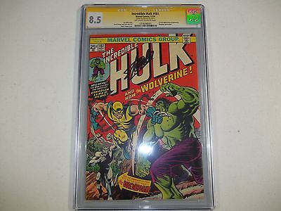 Incredible Hulk 181 CGC SS 85 1st Full appearance of Wolverine  Stan Lee Auto