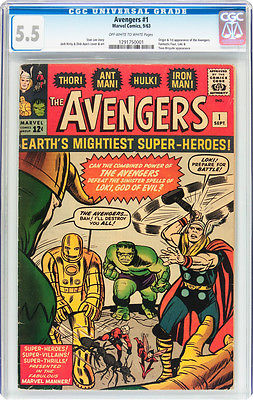 The Avengers 1 Marvel1963 CGC Fine  Origin  1st appearance of the Avengers