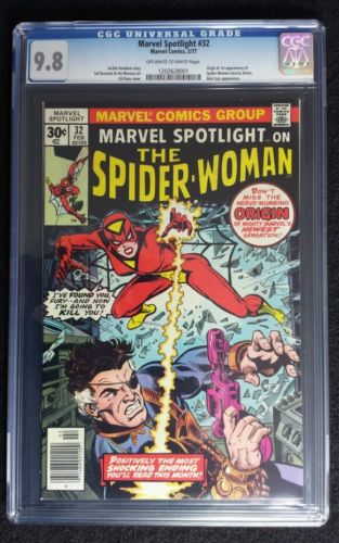 Marvel Spotlight 32 CGC 98 OWW Pages 1st SpiderWoman 1977