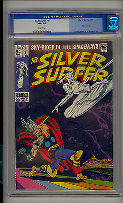 Silver Surfer 4 CGC 92 NM Unrestored Marvel Thor  Loki OW Pages Old Label
