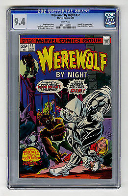Werewolf by Night 32 CGC 94 Origin  1st Moon Knight Marvel Bronze Age Comic