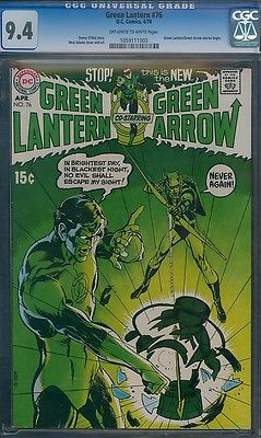 Green Lantern 76 CGC 94 KEY 1st Green Arrow CoStar NM Neal Adams Begins 1970