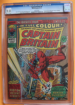 CAPTAIN BRITAIN 8 UK 1976 RARE 1st Betsy Braddock PSYLOCKE XMen CGC NMMT 98