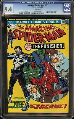 AMAZING SPIDERMAN 129 CGC 94 1ST PUNISHER  WHITE PAGES