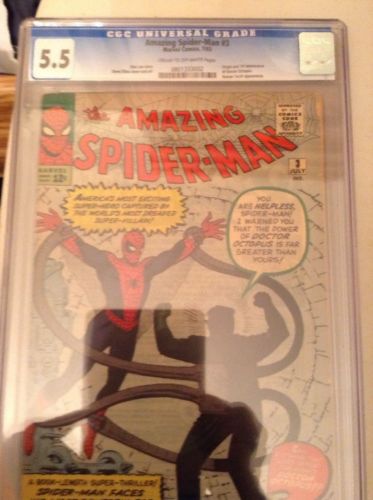 Amazing Spider Man 3 Cgc 55  1st App Of Doc Octopus