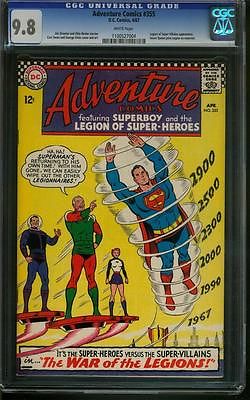 ADVENTURE COMICS 355 CGC 98  WHITE PAGES  HIGHEST CERTIFIED SUPERBOY  LEGION