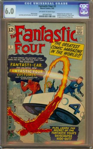 Fantastic Four 3 CGC 60 OWW  1st in Costume  1st Miracle Man  A Beauty