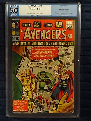 MARVEL Silver 1963 AVENGERS   1 comic PGX like CGC 50 Stan Lee Jack Kirby art