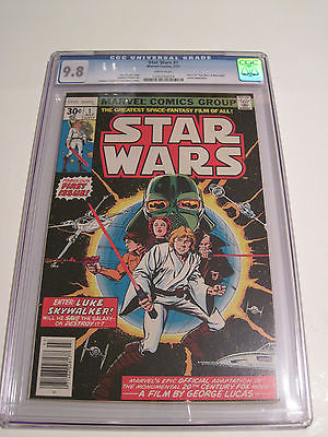 STAR WARS 1 CGC 98 WHITE PAGES 1977 FIRST PRINTING MARVEL COMICS