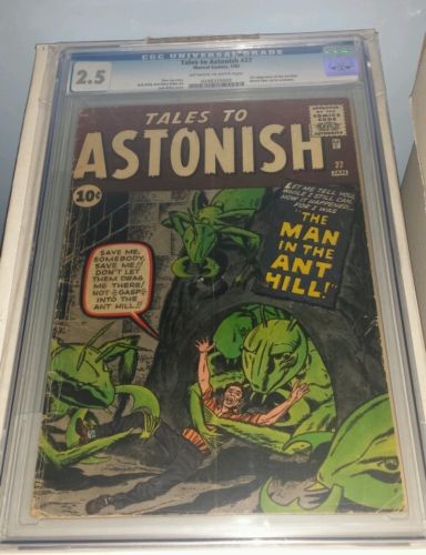 Tales to Astonish 27 CGC 25 OWWH pages 1st Antman  Jan 1962 Marvel