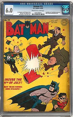 Batman 18 CGC 60 COW Classic War Axis Leaders Cover