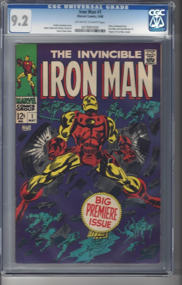 Iron Man  1    CGC Graded 92    1968   High Grade 1st Issue