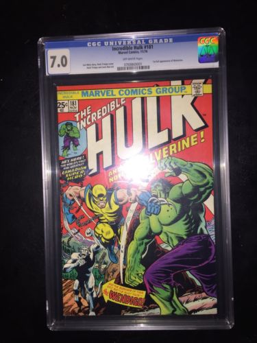 Incredible hulk 181 Cgc 70 1st Appearance Wolverine