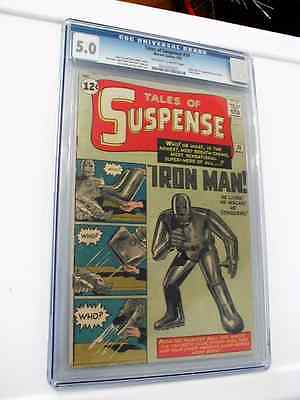 TALES OF SUSPENSE 39 CGC 50 owwhite pages no marks Origin1st Iron Man