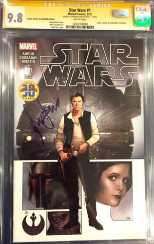 Star Wars 1 Marvel Exclusive Variant CGC SS 98 Signed HARRISON FORD Very RARE