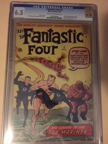 Fantastic Four 4 CGC 65 1st Silver Age Sub Mariner Namor