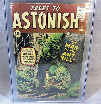 TALES TO ASTONISH 27 AntMan 1st app Stan Lee Jack Kirby sig CGC 40 Marvel