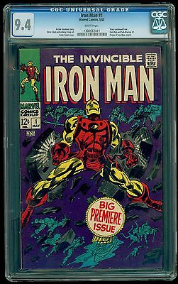 Iron Man 1  CGC 94  WHITE  Gene Colan Artwork  Origin of Iron Man Retold