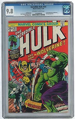 INCREDIBLE HULK 181 cgc 98 1st wolverine