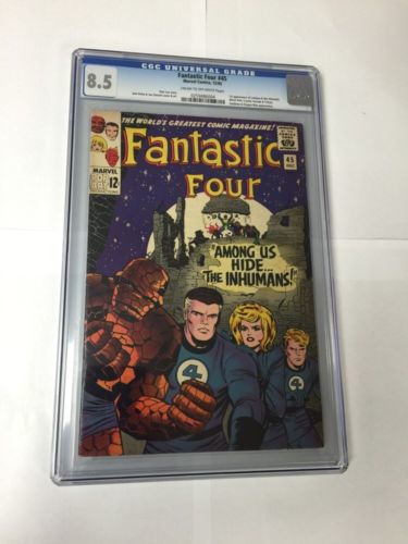 Fantastic Four 45 Cgc 85 Wow 1St First Inhumans Great Photos