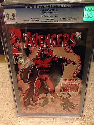 Avengers 57 CGC 92   OffWhite Pages First Vision Age of ultron 1968