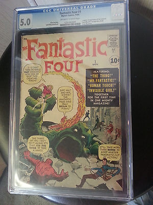 Fantastic Four 1 Nov 1961 Marvel CGC 50 VERY GOOD FINE ORIGIN FIRST APP LEE