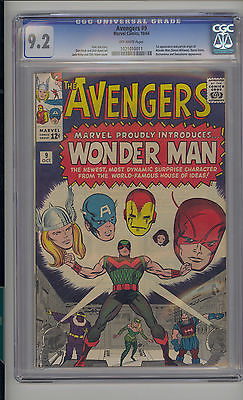 Avengers 9 CGC 92 NM Unrestored Marvel 1st Wonder Man Baron Zemo OW Pages