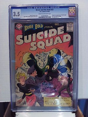 Brave and the Bold 25 CGC 35 1st Suicide Squad 1959 DC Movie VERY RARE