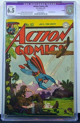 ACTION COMICS 62 CGC 65 Superman 1943 Japanese War Cover