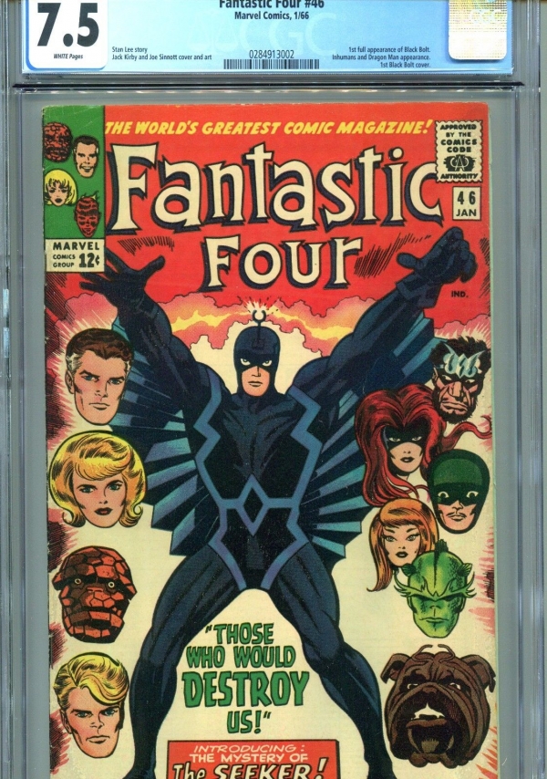 FANTASTIC FOUR 46 CGC 75 INHUMANS 1ST BLACK BOLT JACK KIRBY STAN LEE 1966