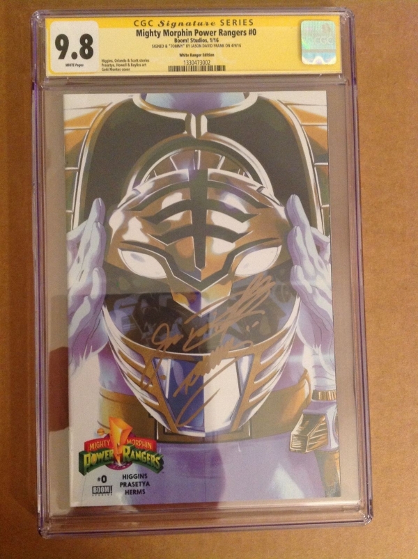 CGC 98 SS Mighty Morphin Power Rangers 0 White Ranger signed Jason David Frank