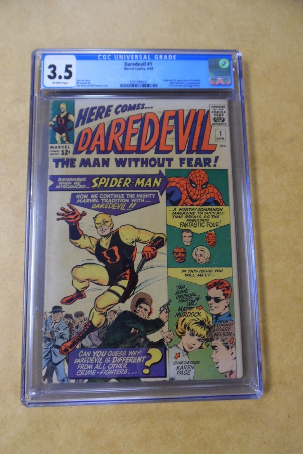 DAREDEVIL 1 Origin  1st App Daredevil CGC 35 OFFWHITE Pages Universal