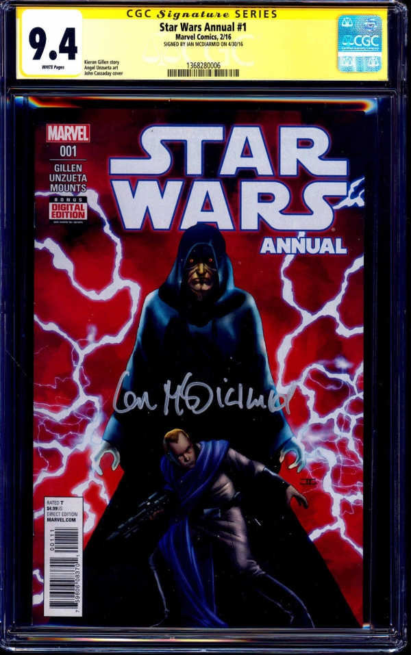 Star Wars Annual 1 CGC SS 94 signed by Ian McDiarmid EMPEROR PALPATINE NM