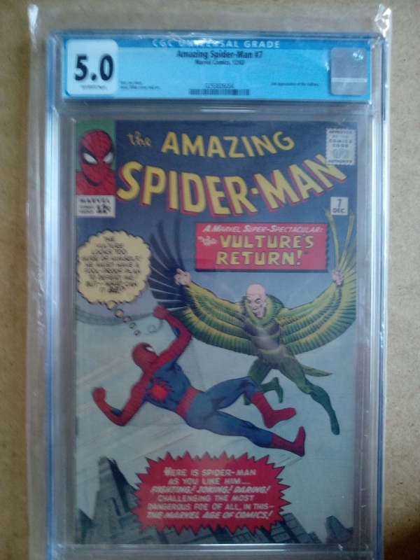 MARVEL COMICS AMAZING SPIDERMAN 7 CGC 50 1963