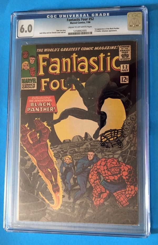 Fantastic Four 52 CGC 60 1st Black Panther Kirby Silver Age Marvel Comic