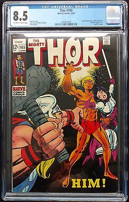 THOR 165 CGC 1969  KEY BOOK 85 SOLID OFF WHITE WHITE PGS 1ST ADAM WARLOCK